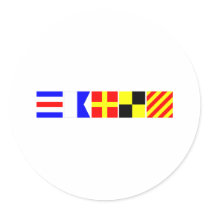 Code Flag Carly Round Sticker