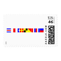 Code Flag Charlotte Postage Stamp