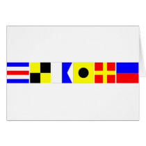 Code Flag Claire Greeting Cards