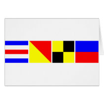 Code Flag Cole Greeting Card