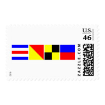 Code Flag Cole Postage Stamps