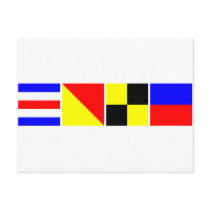 Code Flag Cole Postcard