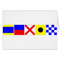 Code Flag Devin Greeting Cards