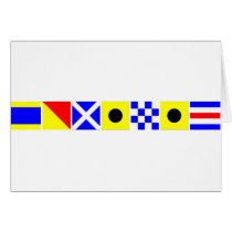 Code Flag Dominic Greeting Cards