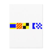 Code Flag Dylan Postcard