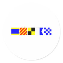 Code Flag Dylan Round Stickers