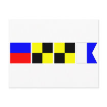 Code Flag Ella Post Card