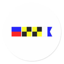 Code Flag Ella Round Stickers