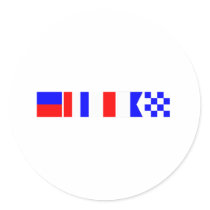 Code Flag Ethan Round Stickers