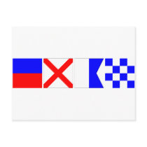 Code Flag Evan Post Card