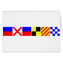 Code Flag Evelyn Greeting Card