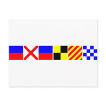 Code Flag Evelyn Postcards