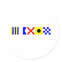 Code Flag Gavin Round Sticker