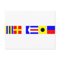 Code Flag Gracie Postcard