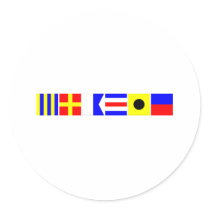 Code Flag Gracie Round Sticker