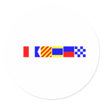 Code Flag Hayden Round Sticker