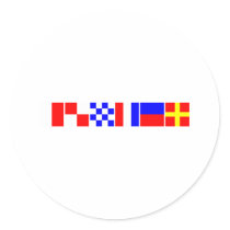 Code Flag Hunter Round Sticker