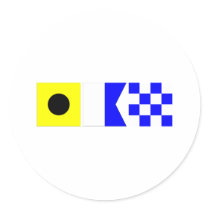 Code Flag Ian Round Sticker