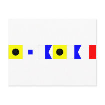 Code Flag Isaiah Postcard