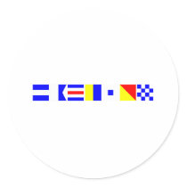 Code Flag Jackson Round Sticker