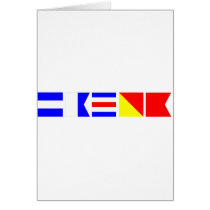 Code Flag Jacob Greeting Cards
