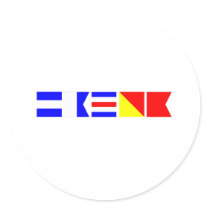 Code Flag Jacob Round Stickers