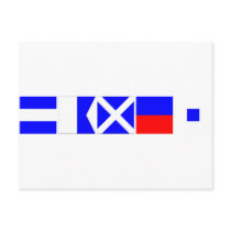 Code Flag James Postcard