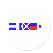 Code Flag James Round Sticker