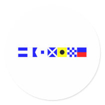 Code Flag Jasmine Round Stickers
