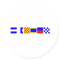 Code Flag Jayden Round Stickers