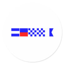 Code Flag Jenna Round Sticker