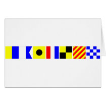 Code Flag Kaitlyn Greeting Cards
