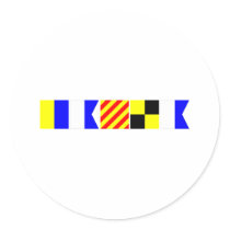 Code Flag Kayla Round Stickers