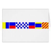 Code Flag Kennedy Greeting Cards