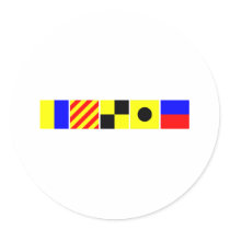 Code Flag Kylie Round Sticker