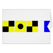 Code Flag Lila Greeting Cards