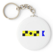 Code Flag Lila Key Chain