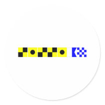 Code Flag Lillian Round Sticker