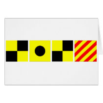 Code Flag Lily Greeting Cards