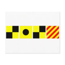 Code Flag Lily Post Card