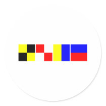 Code Flag Luke Round Sticker
