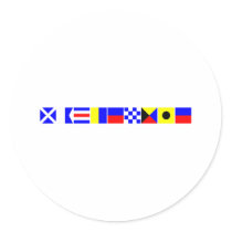 Code Flag Mackenzie Round Stickers