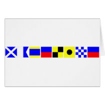 Code Flag Madeline Greeting Cards
