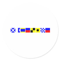 Code Flag Madeline Round Sticker