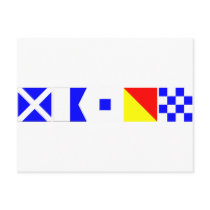 Code Flag Mason Postcard