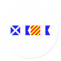 Code Flag Maya Round Stickers