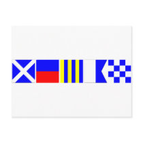 Code Flag Megan Postcard
