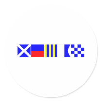 Code Flag Megan Round Stickers