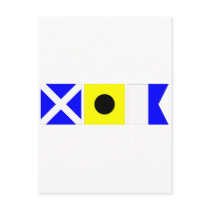 Code Flag Mia Postcard