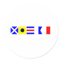 Code Flag Micah Round Stickers